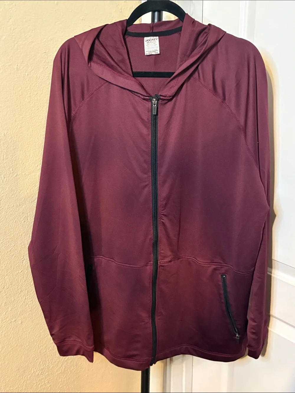 Jockey Women's Burgundy Full-Zip Hooded Jacket